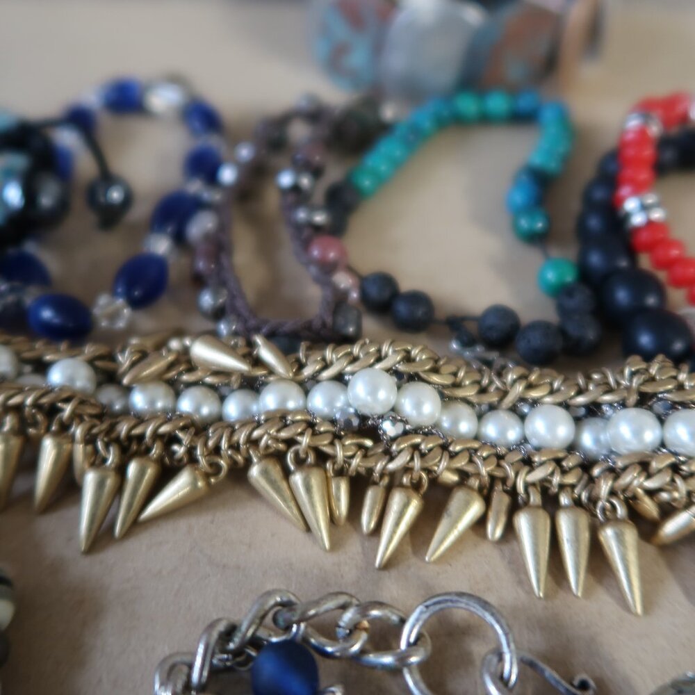 22 Pc Boho Beaded Bracelet Bundle Lot Gemstone Crystal Stack Boho Hippie Craft - Picture 13 of 13